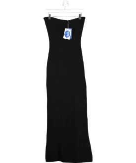 4th & Reckless Black Emily Knitted Bandeau Maxi Dress UK 8