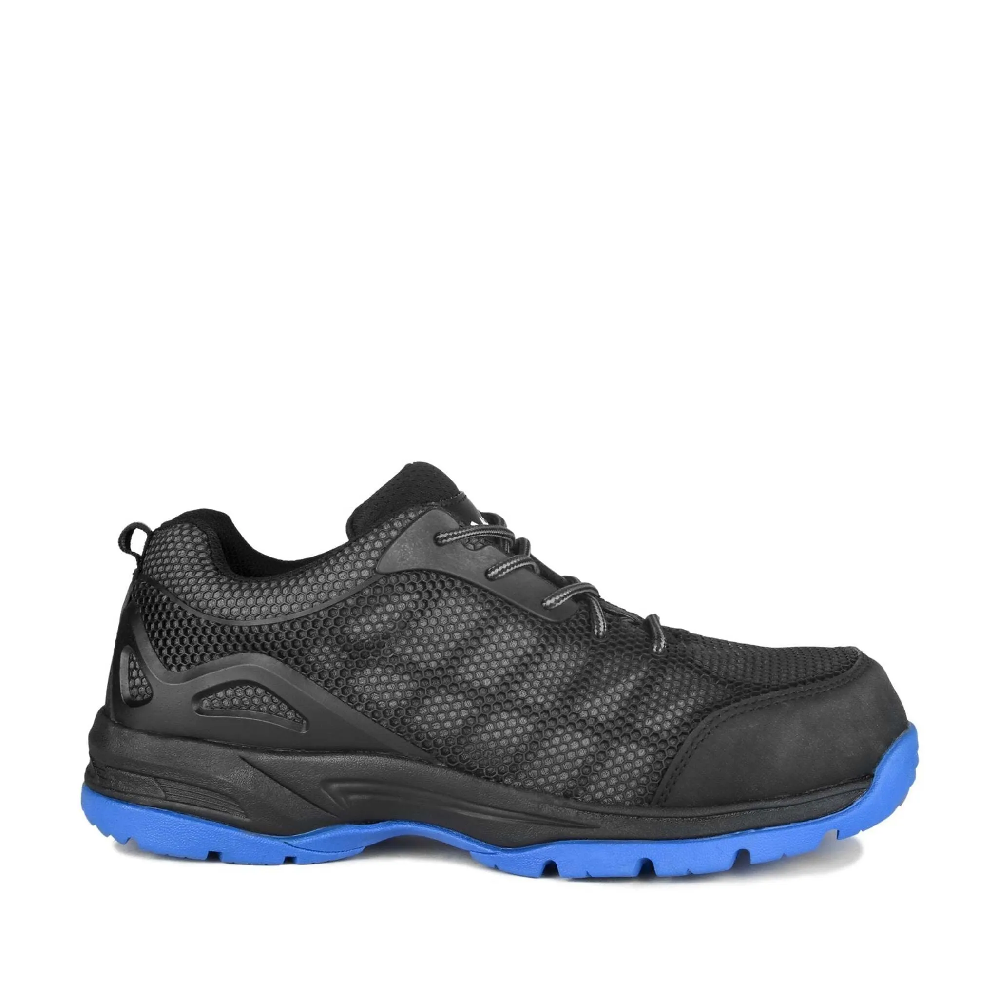 Acton Profusion Indoor Safety Work Shoes - Metal Free, Lightweight, Breathable, Composite Toe, Slip-Resistant, CSA Certified | Sizes 7-15 | Blue Tinted