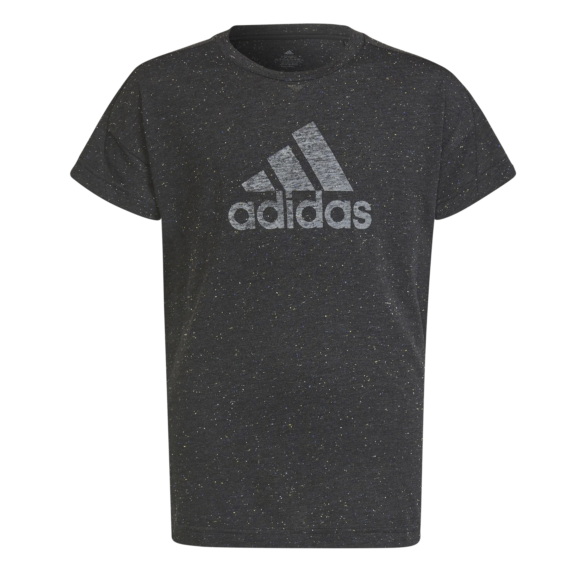 adidas BOS Tee - Girls - Black Melange/White