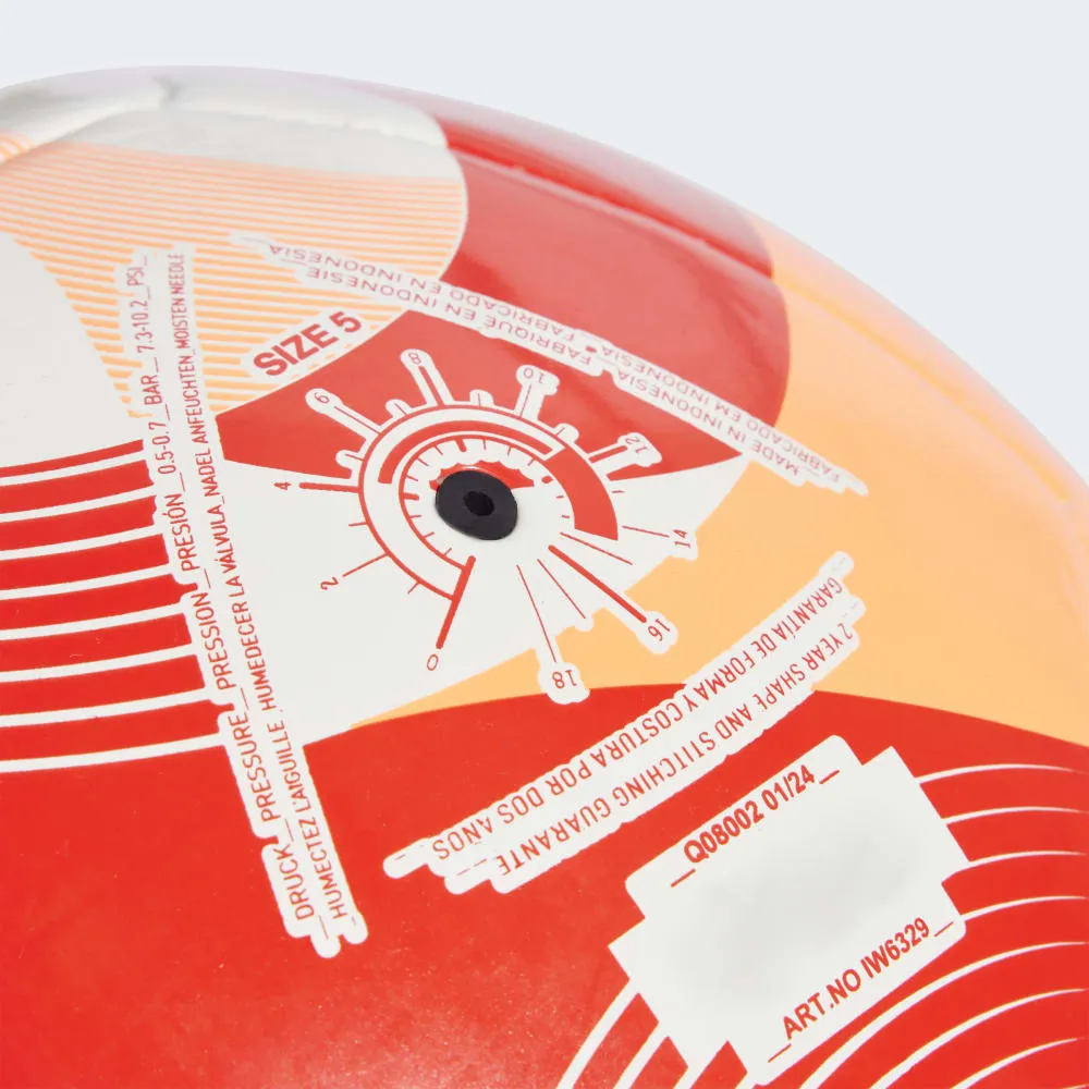 ADIDAS ÎLE-DE-FOOT 24 CLUB BALL - WHITE RED