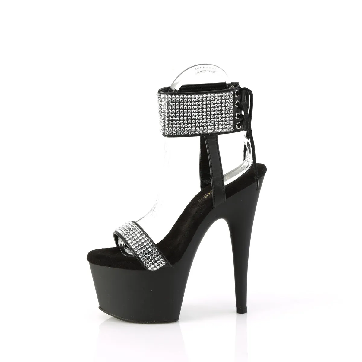 ADORE-770 Pleaser Black Faux Leather Sexy Platform Shoes (Pole Dancing Heels)