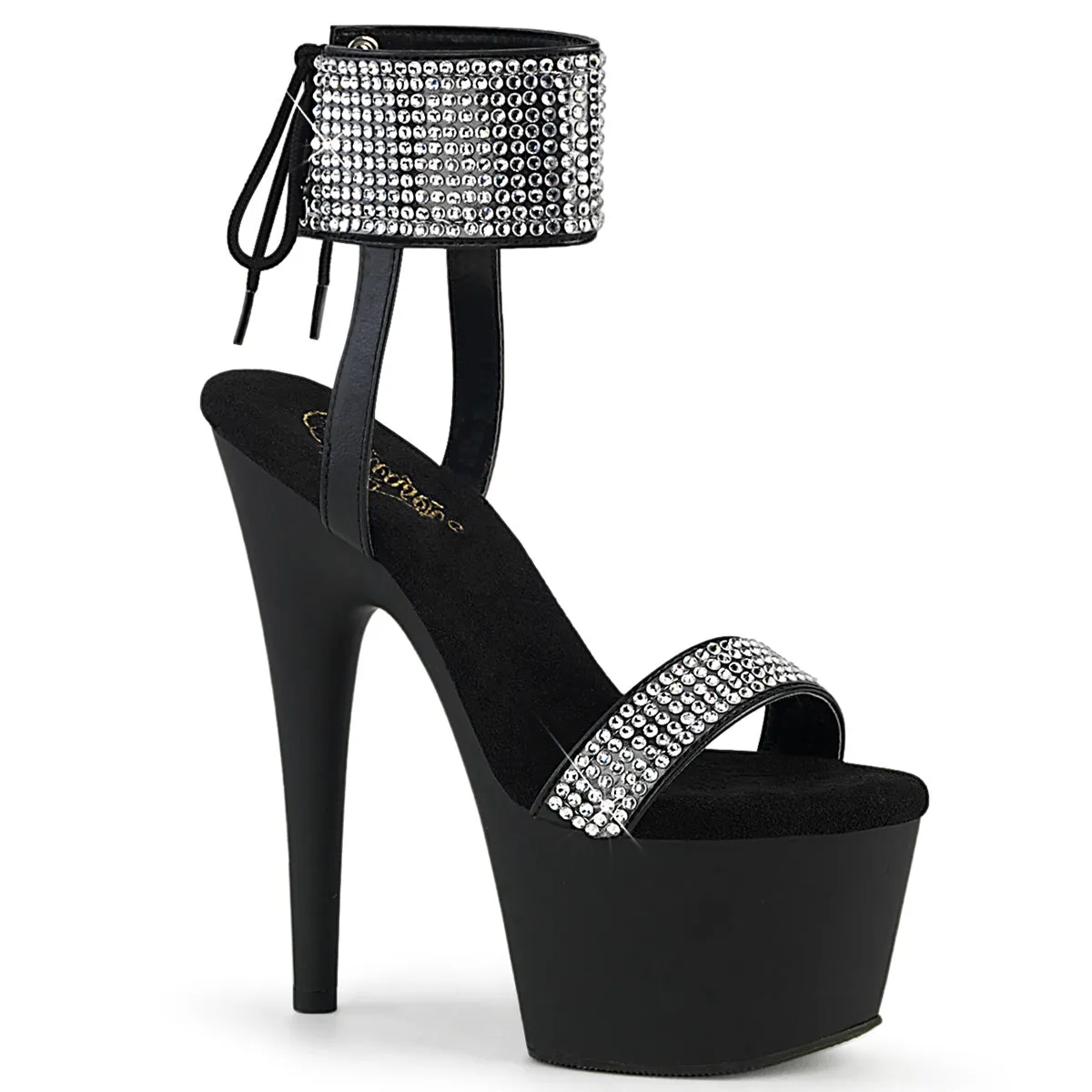 ADORE-770 Pleaser Black Faux Leather Sexy Platform Shoes (Pole Dancing Heels)