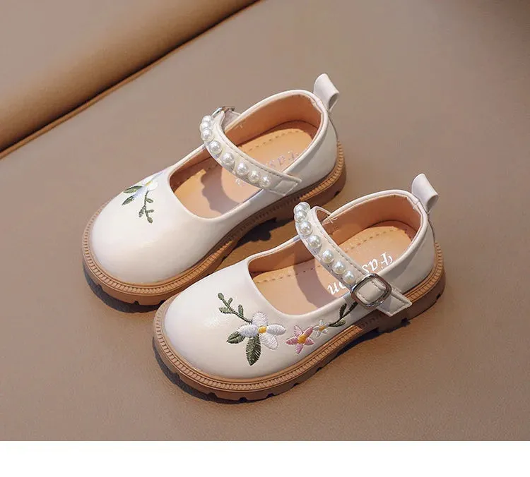 Baby Girl Flower Leather Shoes