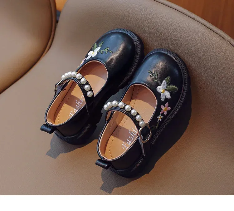 Baby Girl Flower Leather Shoes