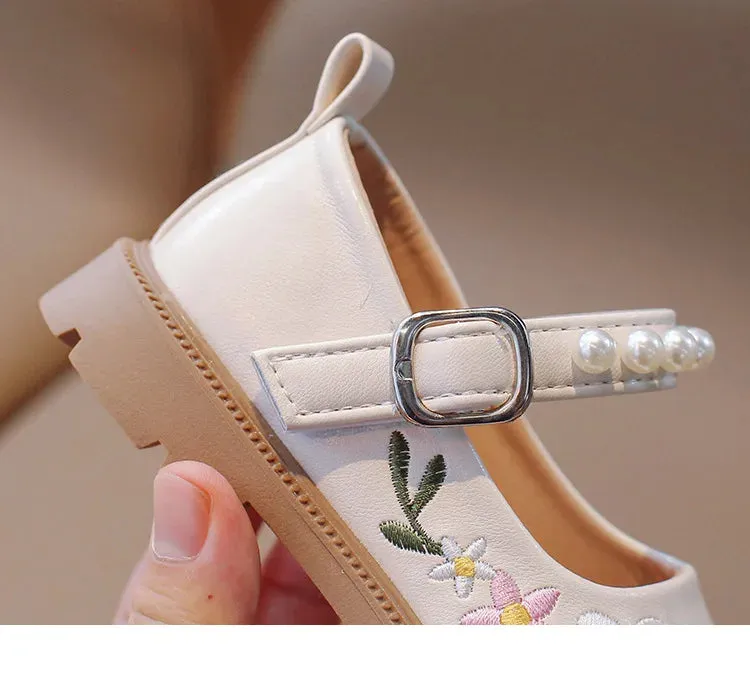 Baby Girl Flower Leather Shoes