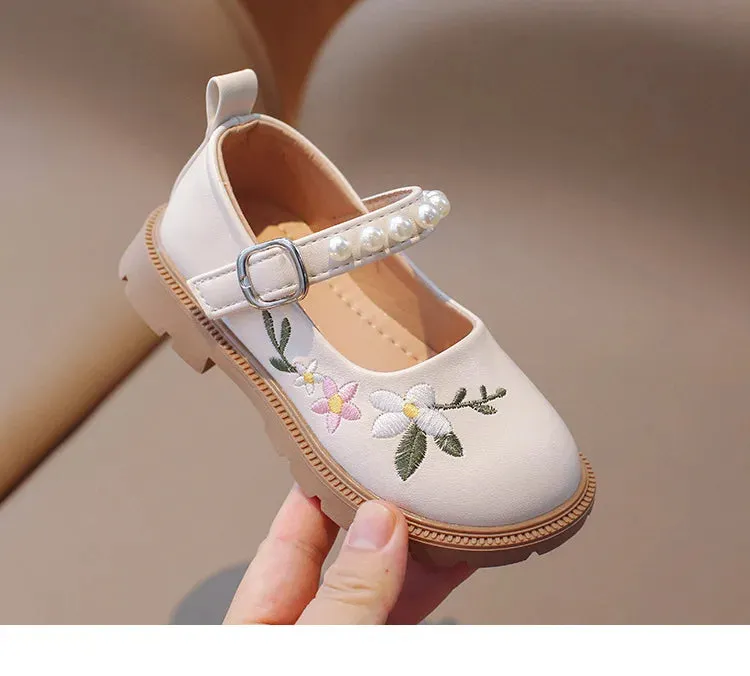 Baby Girl Flower Leather Shoes