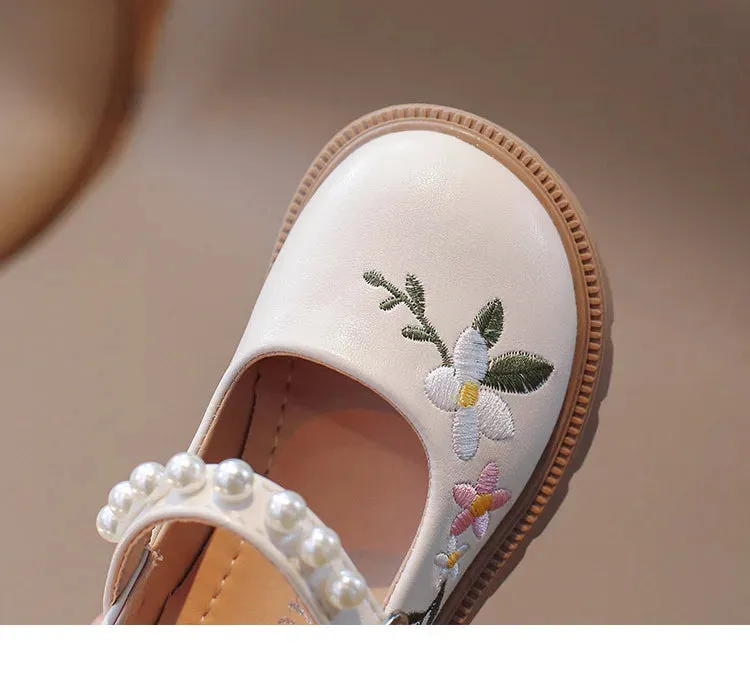 Baby Girl Flower Leather Shoes