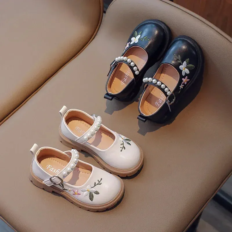Baby Girl Flower Leather Shoes