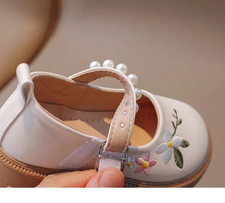 Baby Girl Flower Leather Shoes