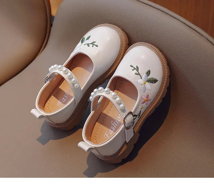 Baby Girl Flower Leather Shoes