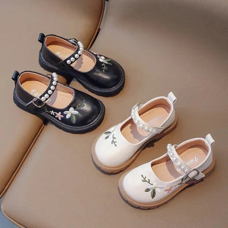 Baby Girl Flower Leather Shoes