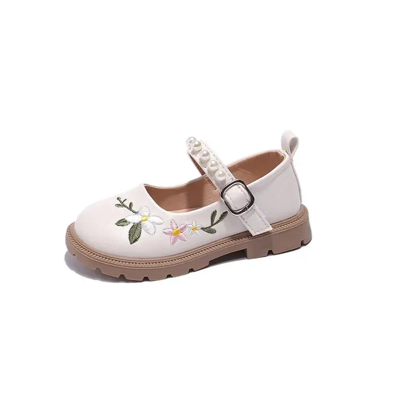 Baby Girl Flower Leather Shoes