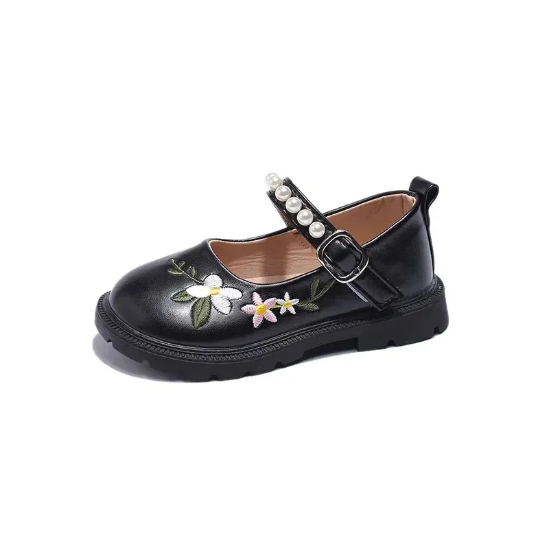 Baby Girl Flower Leather Shoes