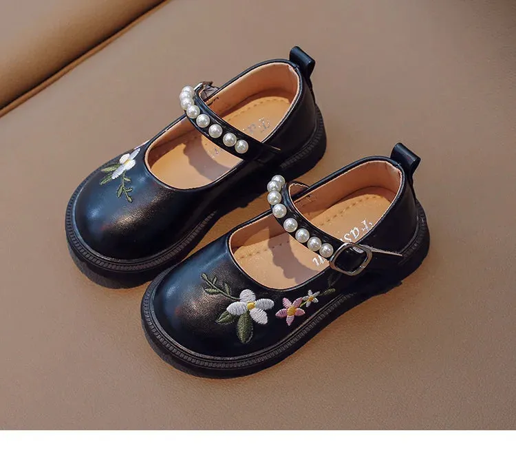 Baby Girl Flower Leather Shoes