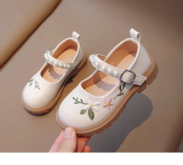 Baby Girl Flower Leather Shoes