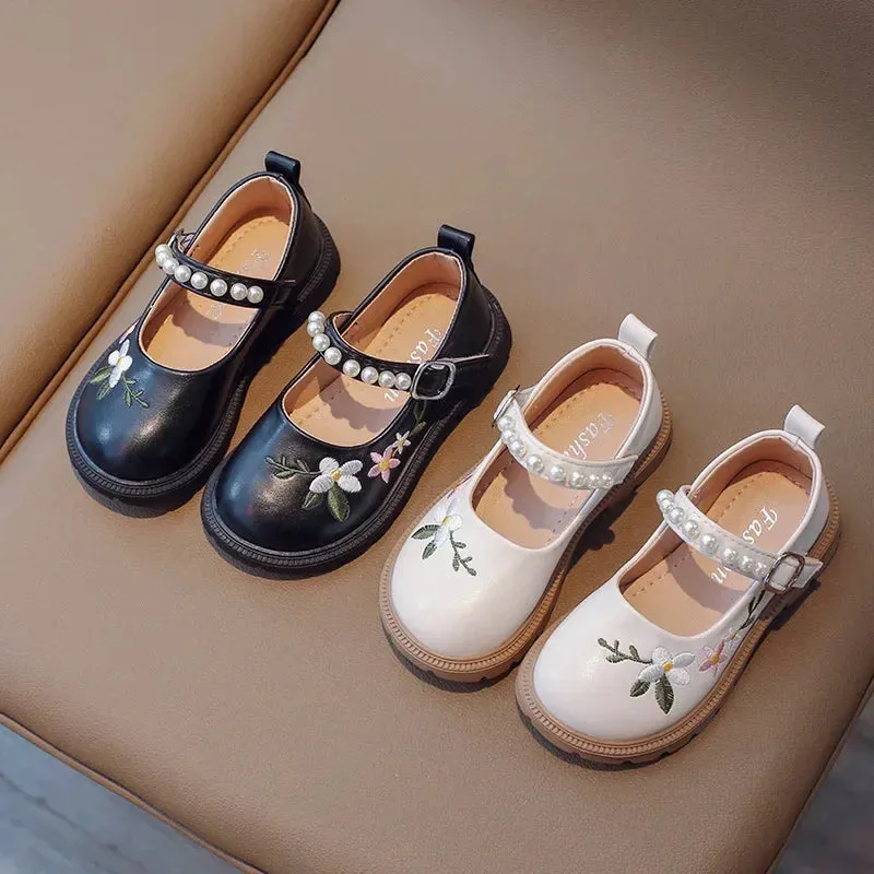 Baby Girl Flower Leather Shoes