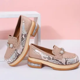 Beaded Scale Casual Shoes