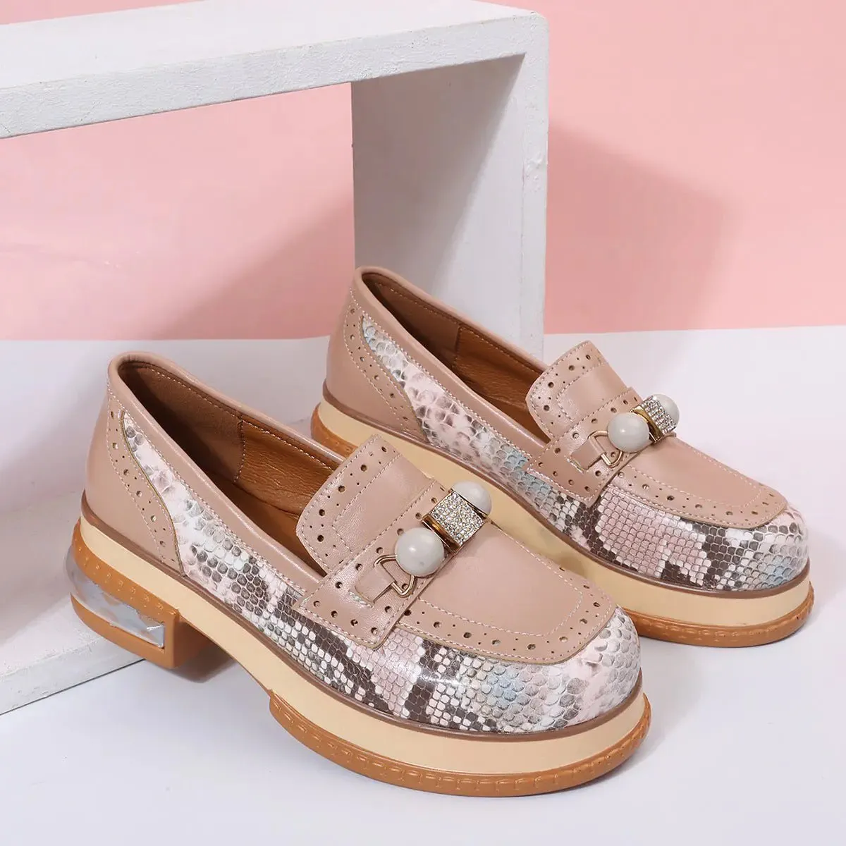 Beaded Scale Casual Shoes
