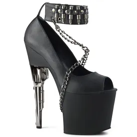 BONDGIRL-783 Pleaser Black Faux Leather Sexy Platform Shoes (Pole Dancing Heels)