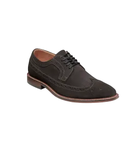 Dark Grey Stacy Adams Men's Wingtip Oxford Lace-Up Casual suede Leather Shoes