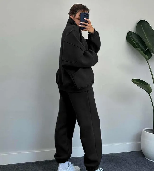 FAYLENE | Zip-Up Jacket and Drawstring Pants Set