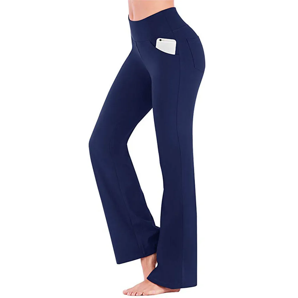 Flare Bootcut Yoga-byxor fr kvinnor