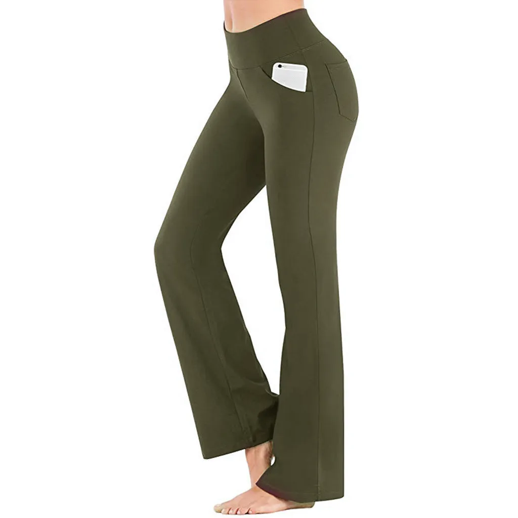 Flare Bootcut Yoga-byxor fr kvinnor