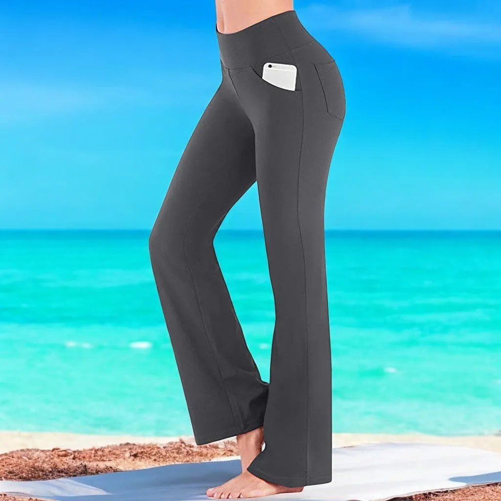 Flare Bootcut Yoga-byxor fr kvinnor