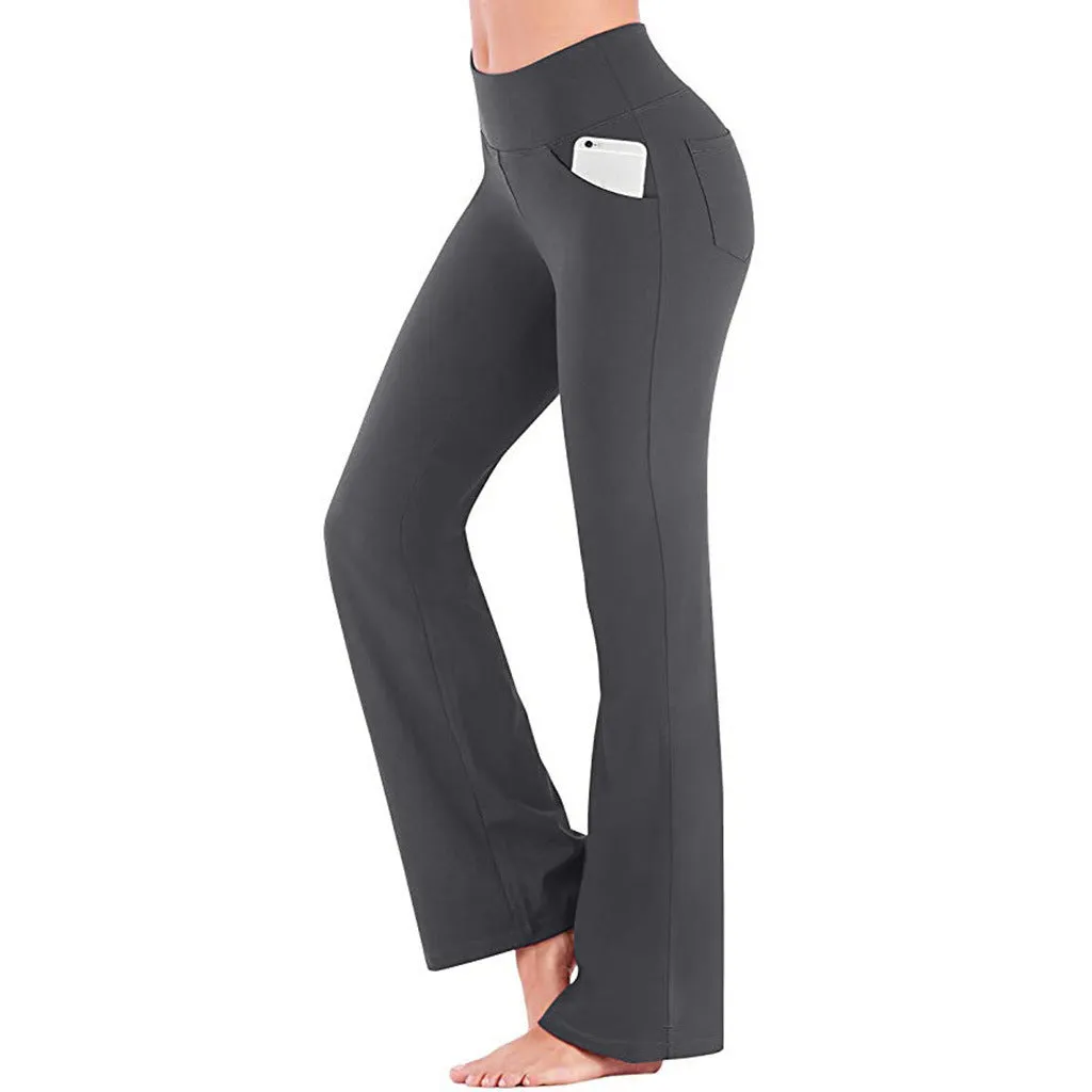 Flare Bootcut Yoga-byxor fr kvinnor