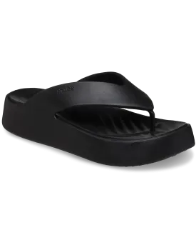 Getaway Platform Flip Flops in Black