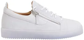 Giuseppe Zanotti, Frankie Low Top Velour Sneakers, 8, White