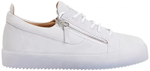 Giuseppe Zanotti, Frankie Low Top Velour Sneakers, 8, White