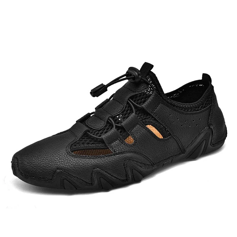 Hnzxzm New Summer Holiday Beach Shoes Mens Casual Shoes Flat Breathable Brand Male Footwear Fashion Cool Man Mesh Shoes A4702