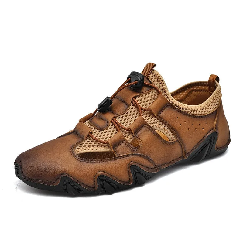 Hnzxzm New Summer Holiday Beach Shoes Mens Casual Shoes Flat Breathable Brand Male Footwear Fashion Cool Man Mesh Shoes A4702