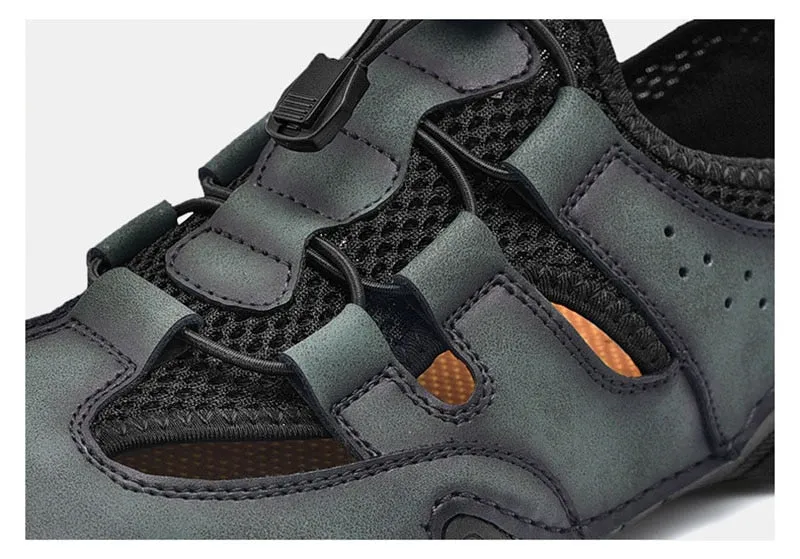 Hnzxzm New Summer Holiday Beach Shoes Mens Casual Shoes Flat Breathable Brand Male Footwear Fashion Cool Man Mesh Shoes A4702