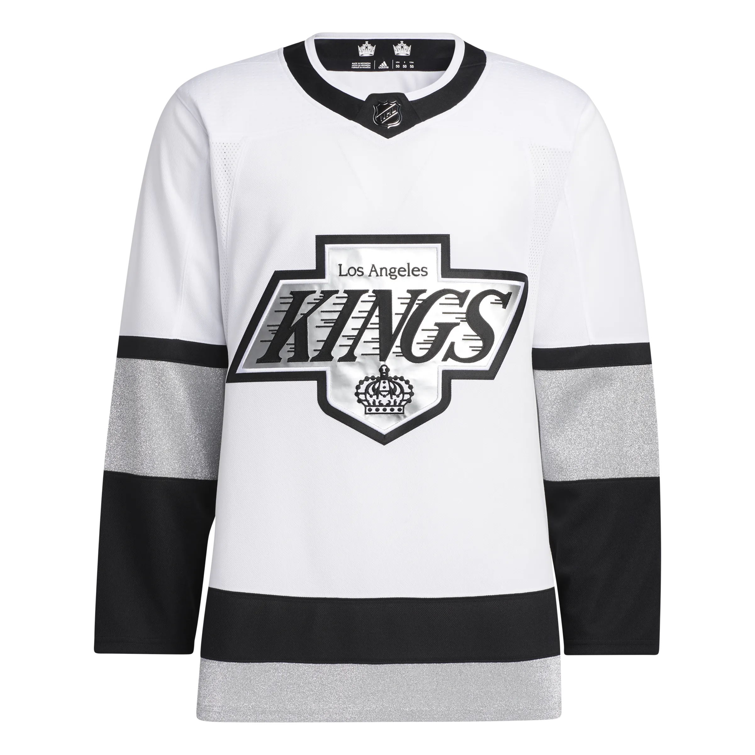 LA Kings Adidas Third Prime Green Authentic Jersey - White