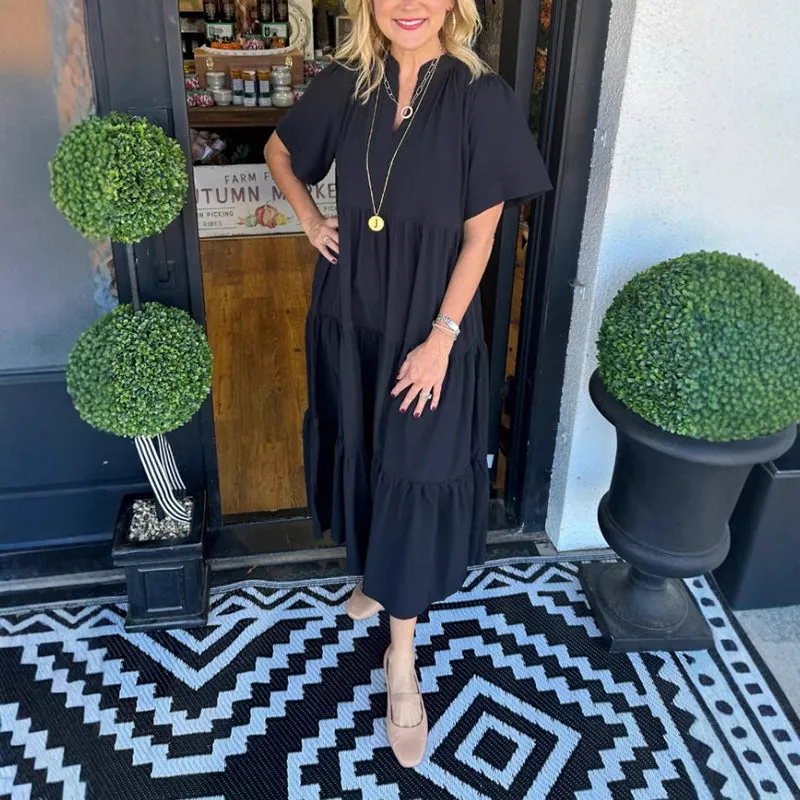 Limited Time 49% OffWomens Elegant Tiered Maxi Dress