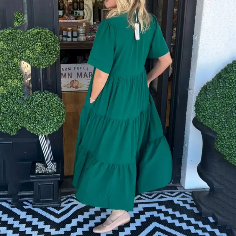 Limited Time 49% OffWomens Elegant Tiered Maxi Dress