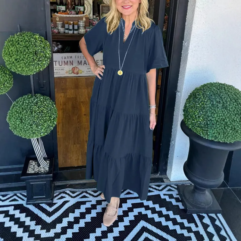 Limited Time 49% OffWomens Elegant Tiered Maxi Dress