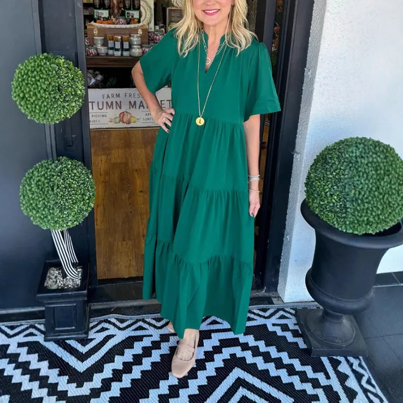 Limited Time 49% OffWomens Elegant Tiered Maxi Dress