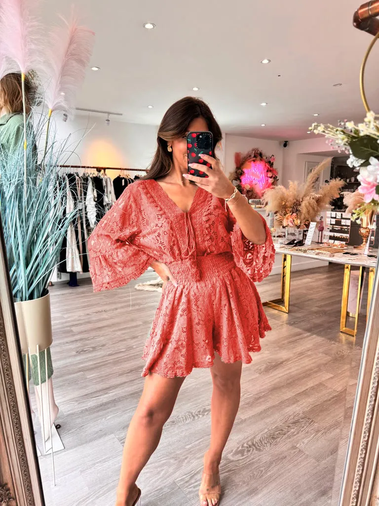  Limited time hot promotion | Casual cropped V-neck lace set