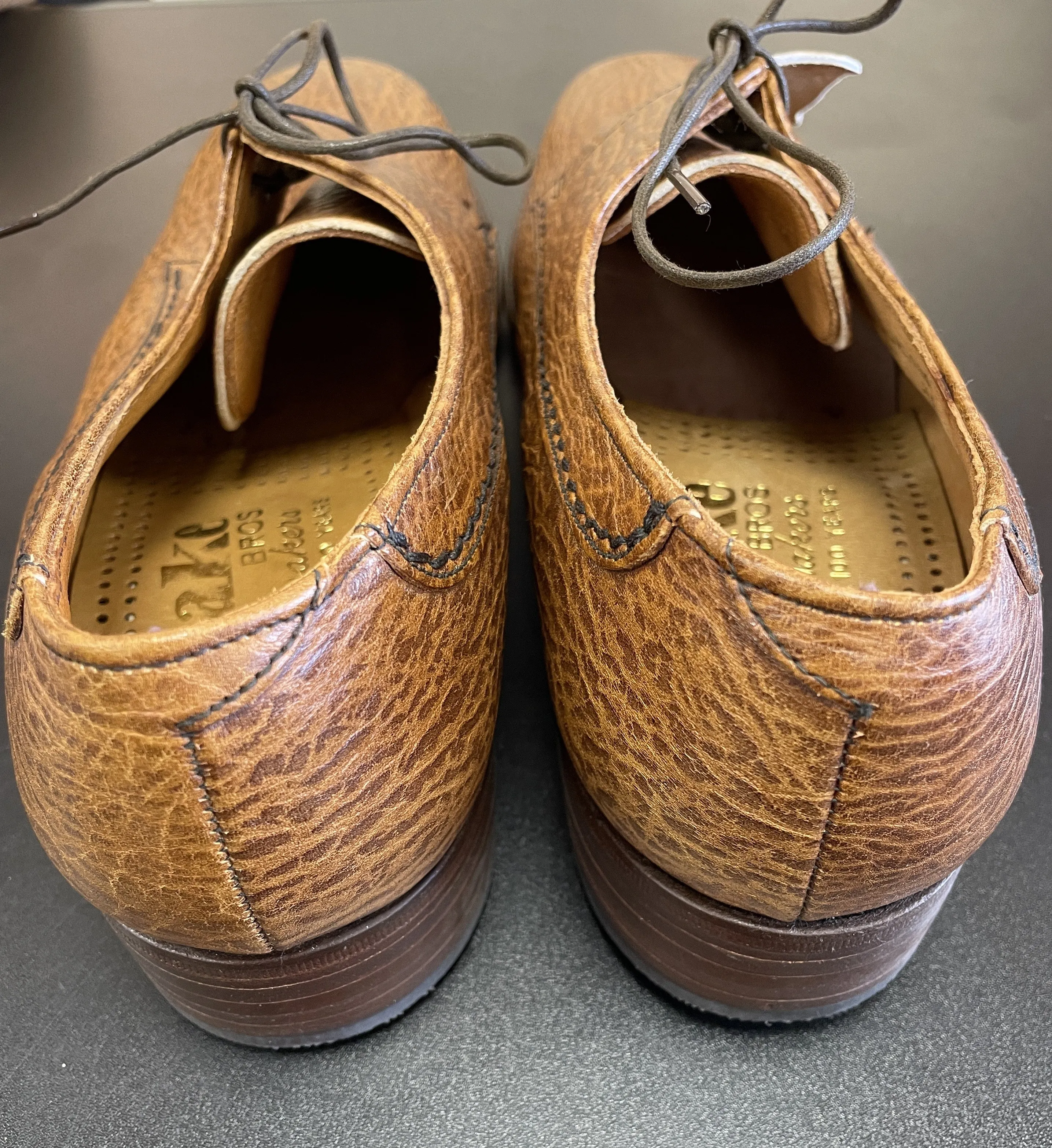 Loake Brothers New Brown Gazelle Leather Lace Up Shoes Size 8