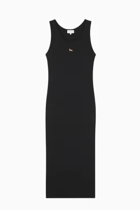Maison Kitsun Baby Fox Ribbed Tank Dress - Black