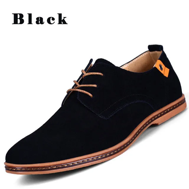 PINSV Men Shoes Casual Suede Leather Shoes Mens Loafers Black Oxford Shoes For Men Zapatos Hombre Erkek Ayakkab