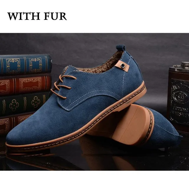 PINSV Men Shoes Casual Suede Leather Shoes Mens Loafers Black Oxford Shoes For Men Zapatos Hombre Erkek Ayakkab