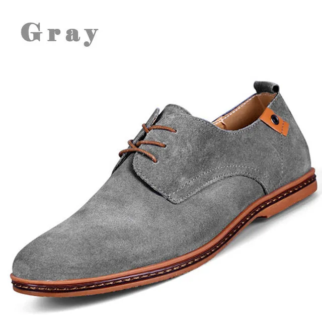 PINSV Men Shoes Casual Suede Leather Shoes Mens Loafers Black Oxford Shoes For Men Zapatos Hombre Erkek Ayakkab