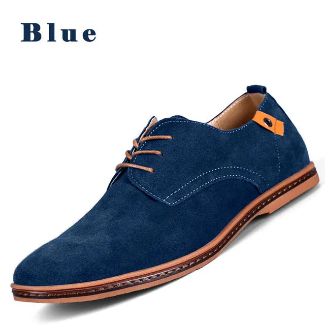 PINSV Men Shoes Casual Suede Leather Shoes Mens Loafers Black Oxford Shoes For Men Zapatos Hombre Erkek Ayakkab