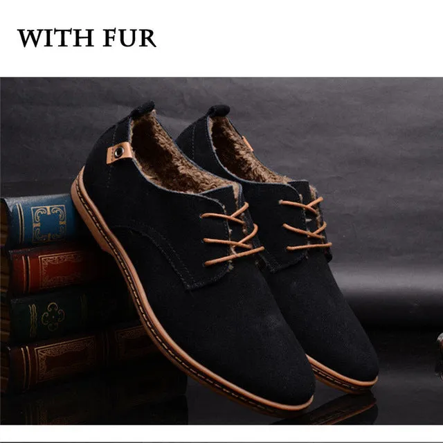 PINSV Men Shoes Casual Suede Leather Shoes Mens Loafers Black Oxford Shoes For Men Zapatos Hombre Erkek Ayakkab