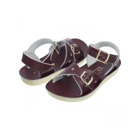 Salt-Water Sun-San Kids Sandals - Sweetheart - Claret