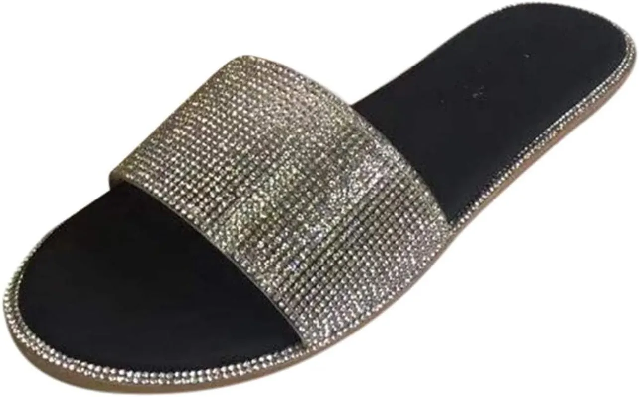 Sandals for Women Flat,Comfy Sandals Ladies Fashion Leopard/Zebra/Snake Pattern Flat Heel Slip on Sandals with Zipper